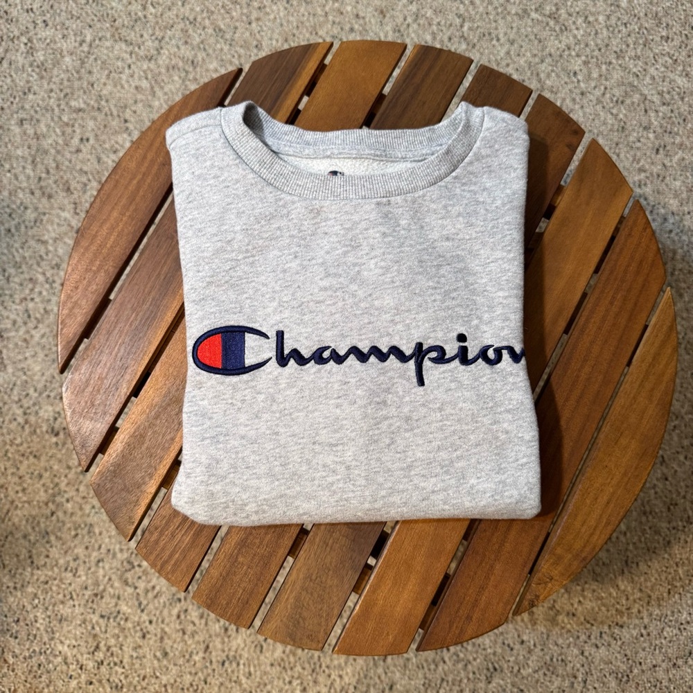 Champion Kids Youth Gray Sweatshirt with Logo / Unisex /Size:L